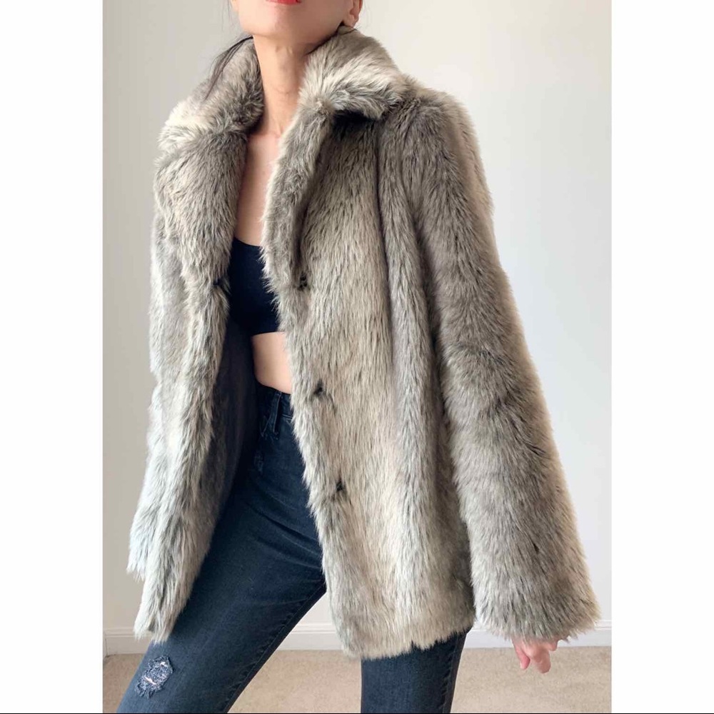 FAUX FUR COAT - Picture 4 of 9